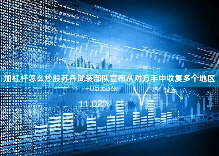加杠杆怎么炒股苏丹武装部队宣布从对方手中收复多个地区